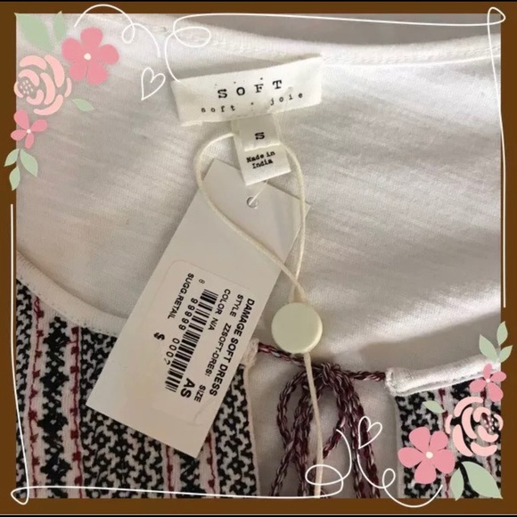 Soft Joie Rene Sz S Beige Boho Mini Tunic Dress - Picture 6 of 8